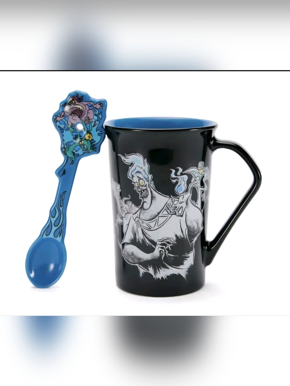 Disney Parks Villains Hades Pain & Panic Mug w Spoon Set Hercules